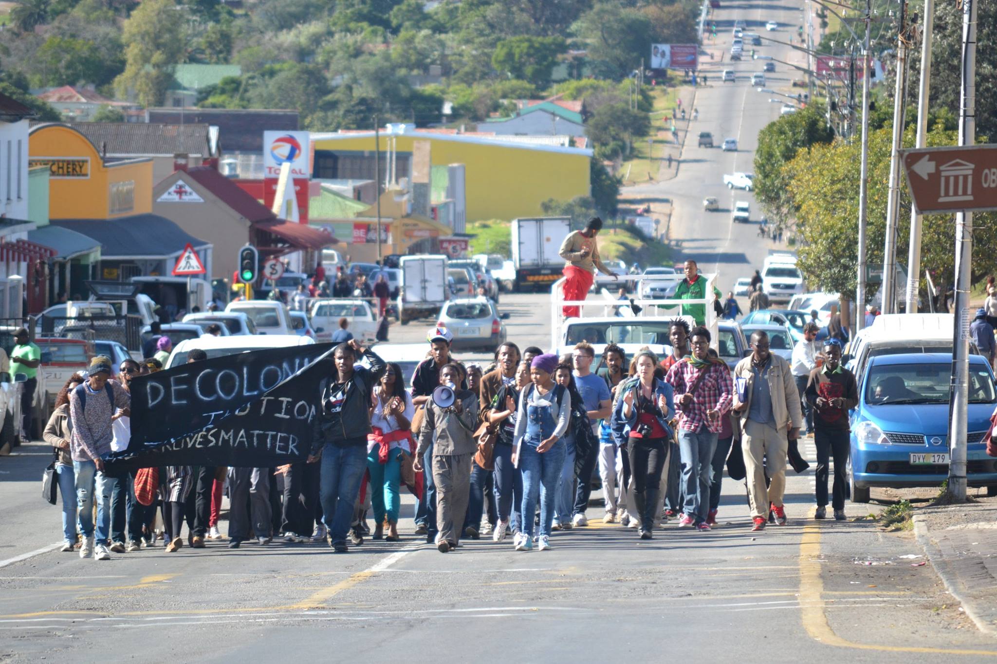 BSM protests in Grahamstown a few weeks ago image by Xolile Madinda